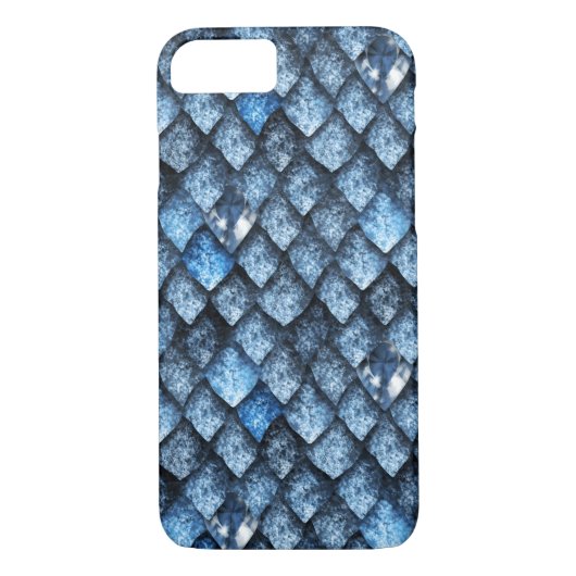 Drakenschalen/blauwe edelstenen Case-Mate iPhone case (Achterkant)