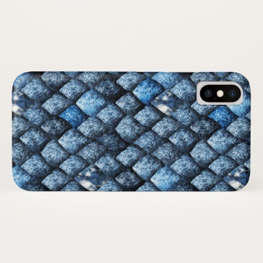 Drakenschalen/blauwe edelstenen Case-Mate iPhone case (Achterkant (horizontaal))