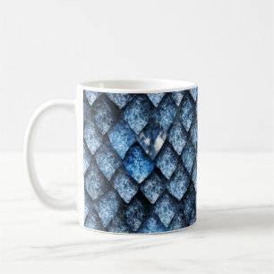 Drakenschalen/blauwe edelstenen koffiemok