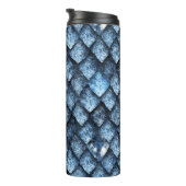 Drakenschalen/blauwe edelstenen thermosbeker (Geroteerd rechts)