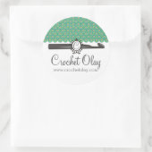 Drakenschalen haakjesmonogram ronde sticker (Tas)