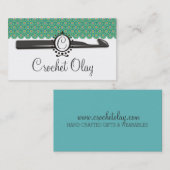 Drakenschalen haakjesmonogram visitekaartje (Voorkant / Achterkant)