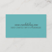 Drakenschalen haakjesmonogram visitekaartje (Achterkant)