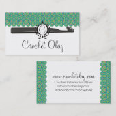 Drakenschalen haakjesmonogram visitekaartje (Voorkant / Achterkant)