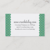 Drakenschalen haakjesmonogram visitekaartje (Achterkant)