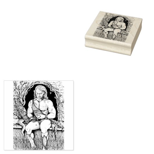 DRAKENSCHAT, KRIJGER, ZAK VAN GOUD, GROT, LAIR RUBBERSTEMPEL (Gestempeld)