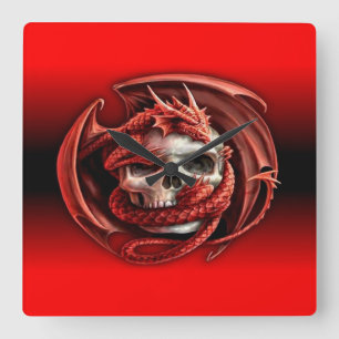 drakenschedel vierkante klok