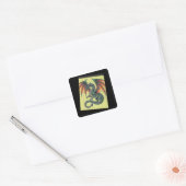 Drakenschetsmok Vierkante Sticker (Envelop)