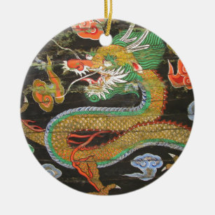 Drakenschilderij op het Koreaanse plafond van Sung Keramisch Ornament