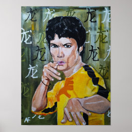 Drakenschilderij van Alfred Fox Poster