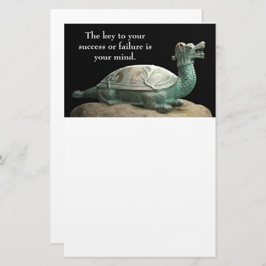 Drakenschildpad Briefpapier (Voorkant / Achterkant)