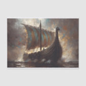Drakenschip Reis Decoupage Tissuepapier (Voorkant)