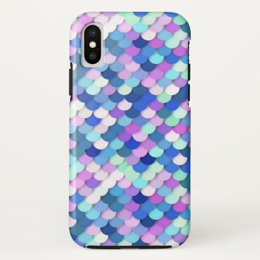 "Drakenschubben" - blauw, orchidee en lavendel Case-Mate iPhone Case (Achterkant)