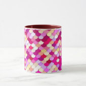 "Drakenschubben" - magenta, roze en goud Mok (Midden)
