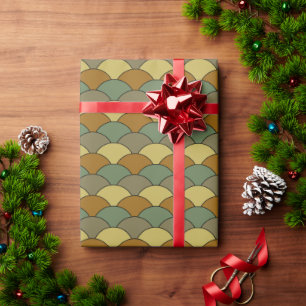 Drakenschubben, waaier, golven, Seigaiha, camoufla Cadeaupapier
