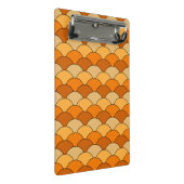 Drakenschubben, waaier, golven, Seigaiha, oranje Mini Klembord (Schuin)