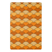 Drakenschubben, waaier, golven, Seigaiha, oranje Mini Klembord (Achterkant)
