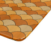 Drakenschubben, waaier, golven, Seigaiha, oranje Snijplank (Hoek)