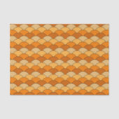 Drakenschubben, waaier, golven, Seigaiha, oranje Tissuepapier (Voorkant)
