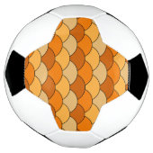 Drakenschubben, waaier, golven, Seigaiha, oranje Voetbal (Gedraaid)
