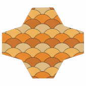 Drakenschubben, waaier, golven, Seigaiha, oranje Voetbal (Enkel)