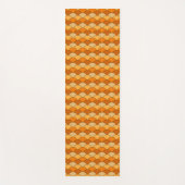 Drakenschubben, waaier, golven, Seigaiha, oranje Yogamat (Voorkant)