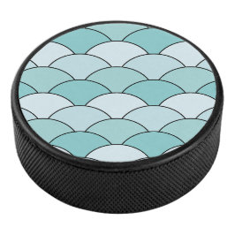 Drakenschubben, Waaiers, Golven, Seigaiha, Blauw Hockey Puck
