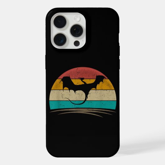 Drakenshirt Retro Vintage Draak Mythologisch Wezen iPhone Hoesje (Achterkant)