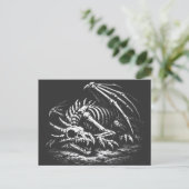 Drakenskelet — door BurnsInHell Briefkaart (Staand voorkant)