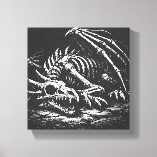 Drakenskelet — door BurnsInHell Canvas Afdruk (Voorkant)