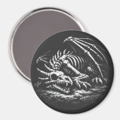 Drakenskelet — door BurnsInHell Magneet (Voorkant / Achterkant)