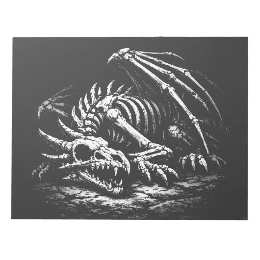 Drakenskelet — door BurnsInHell Notitieblok (Voorkant)