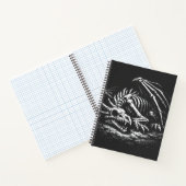 Drakenskelet — door BurnsInHell Notitieboek (Binnen)