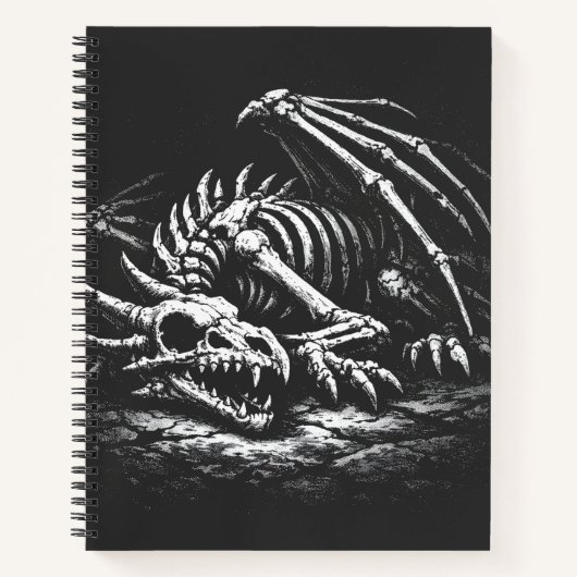 Drakenskelet — door BurnsInHell Notitieboek (Voorkant)