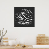 Drakenskelet — door BurnsInHell Poster (Keuken)