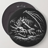 Drakenskelet — door BurnsInHell Ronde Button 6,0 Cm (Voorkant /achterkant)