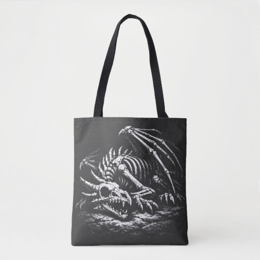 Drakenskelet — door BurnsInHell Tote Bag (Voorkant)