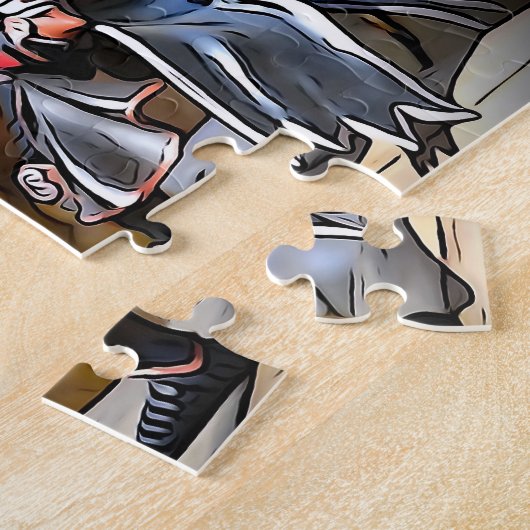 Drakenslag bij de rivier legpuzzel (Zijkant)