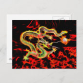 Drakenslang Vuur Lucky Energy Briefkaart (Voorkant / Achterkant)