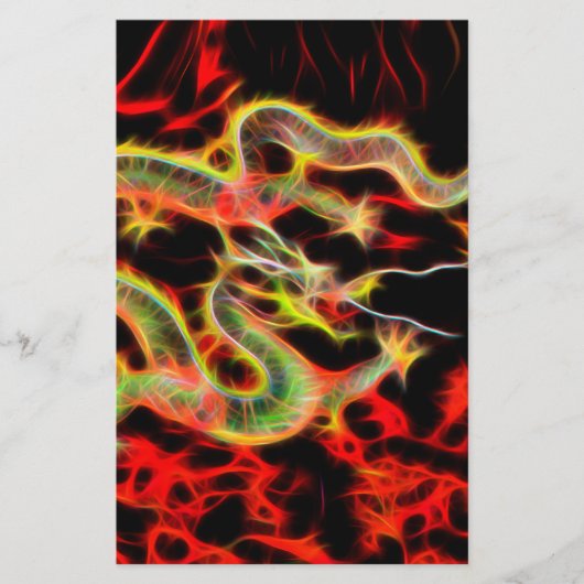 Drakenslang Vuur Lucky Energy Briefpapier (Voorkant)