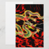 Drakenslang Vuur Lucky Energy Briefpapier (Voorkant / Achterkant)