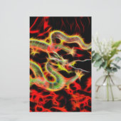 Drakenslang Vuur Lucky Energy Briefpapier (Staand voorkant)