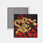 Drakenslang Vuur Lucky Energy Magneet (Voorkant / Achterkant)