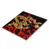 Drakenslang Vuur Lucky Energy Tegeltje (Zijkant)