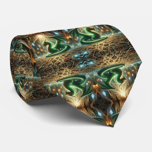 drakensleutel stropdas (Opgerold)