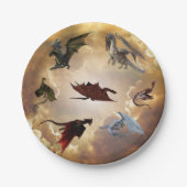 Drakensoort Leuke Fantasie Papieren Bordje (Voorkant)