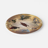 Drakensoort Leuke Fantasie Papieren Bordje (Gekanteld)