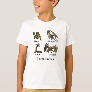 Drakensoorten Wyvern Drake Wrym T-shirt