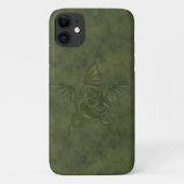 Drakenster - Afbeelding met ingegraveerd groen led Case-Mate iPhone Case (Achterkant)