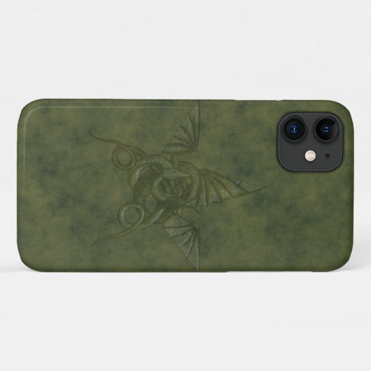 Drakenster - Afbeelding met ingegraveerd groen led Case-Mate iPhone Case (Achterkant (horizontaal))
